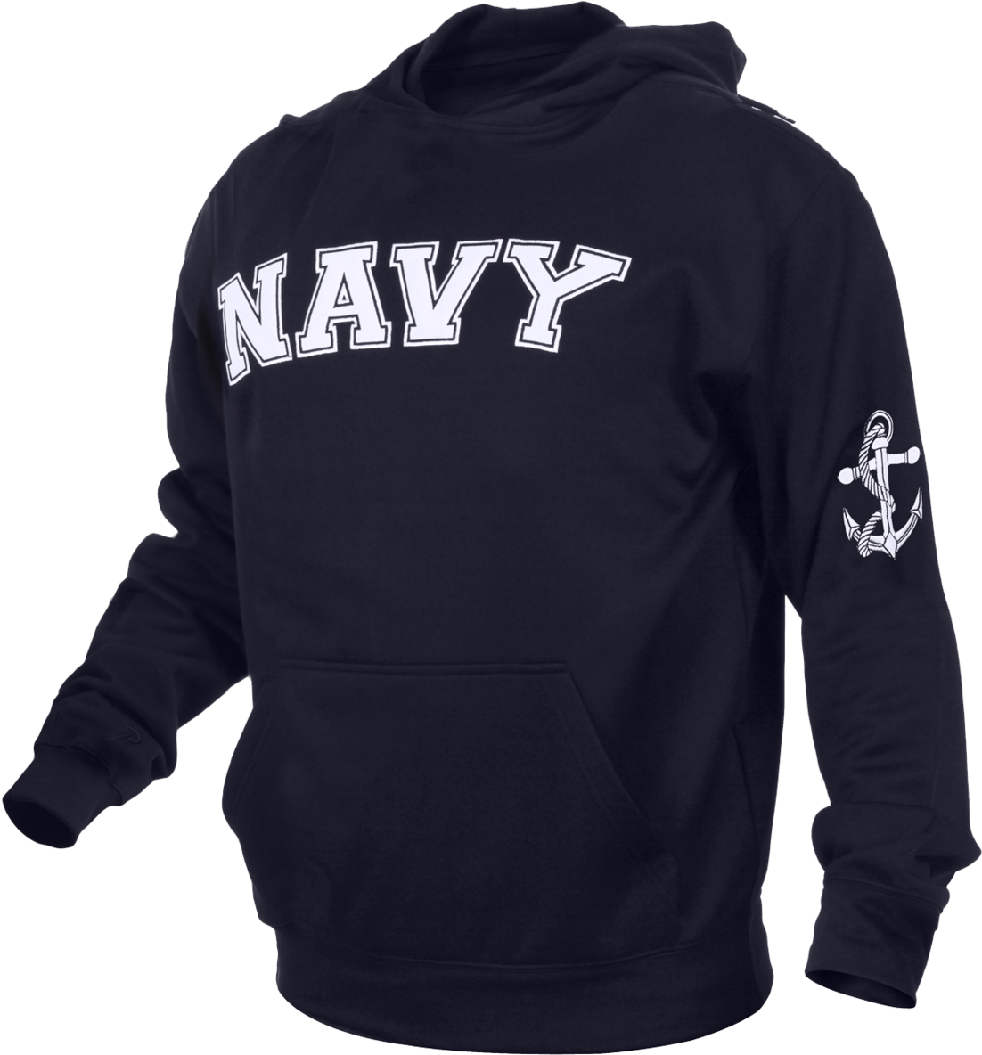 Navy Embroidered Athletic Hoodie The United States - Yellow Sweatshirt With Black Letters (1108x1200), Png Download