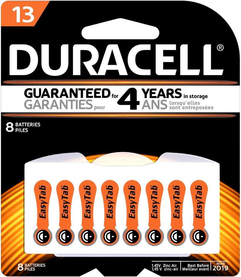 Hearing Aid Batteries - Duracell Batteries C Size (1000x1000), Png Download