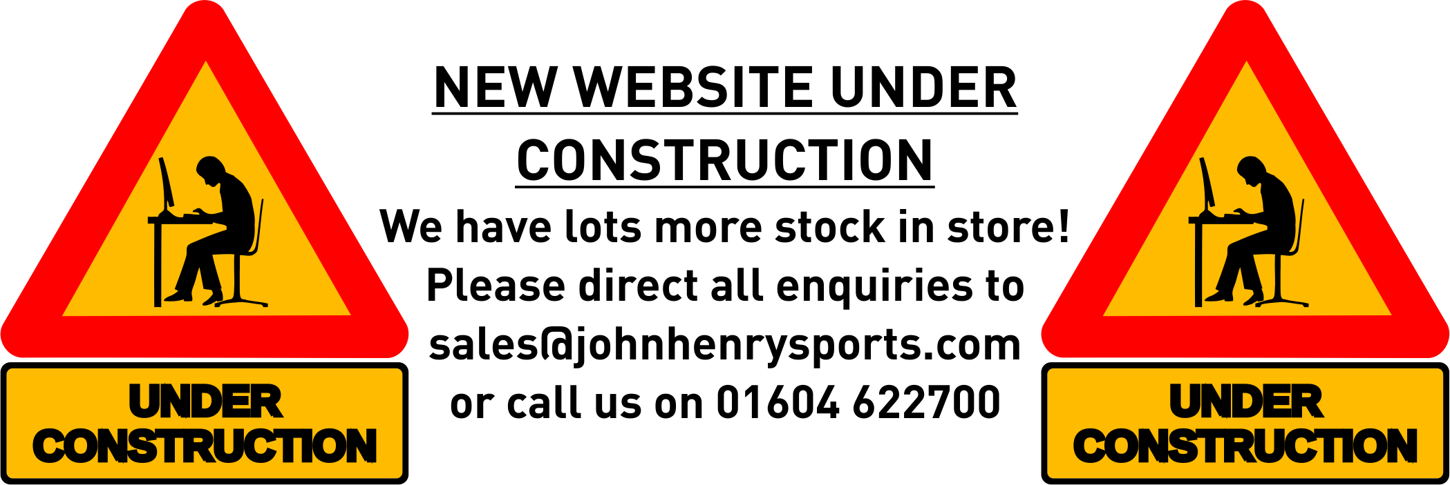 Website Under Construction - Traffic Sign (2098x703), Png Download