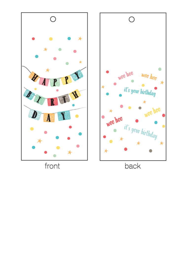 Woo Hoo Birthday Gift Tags (1000x1429), Png Download