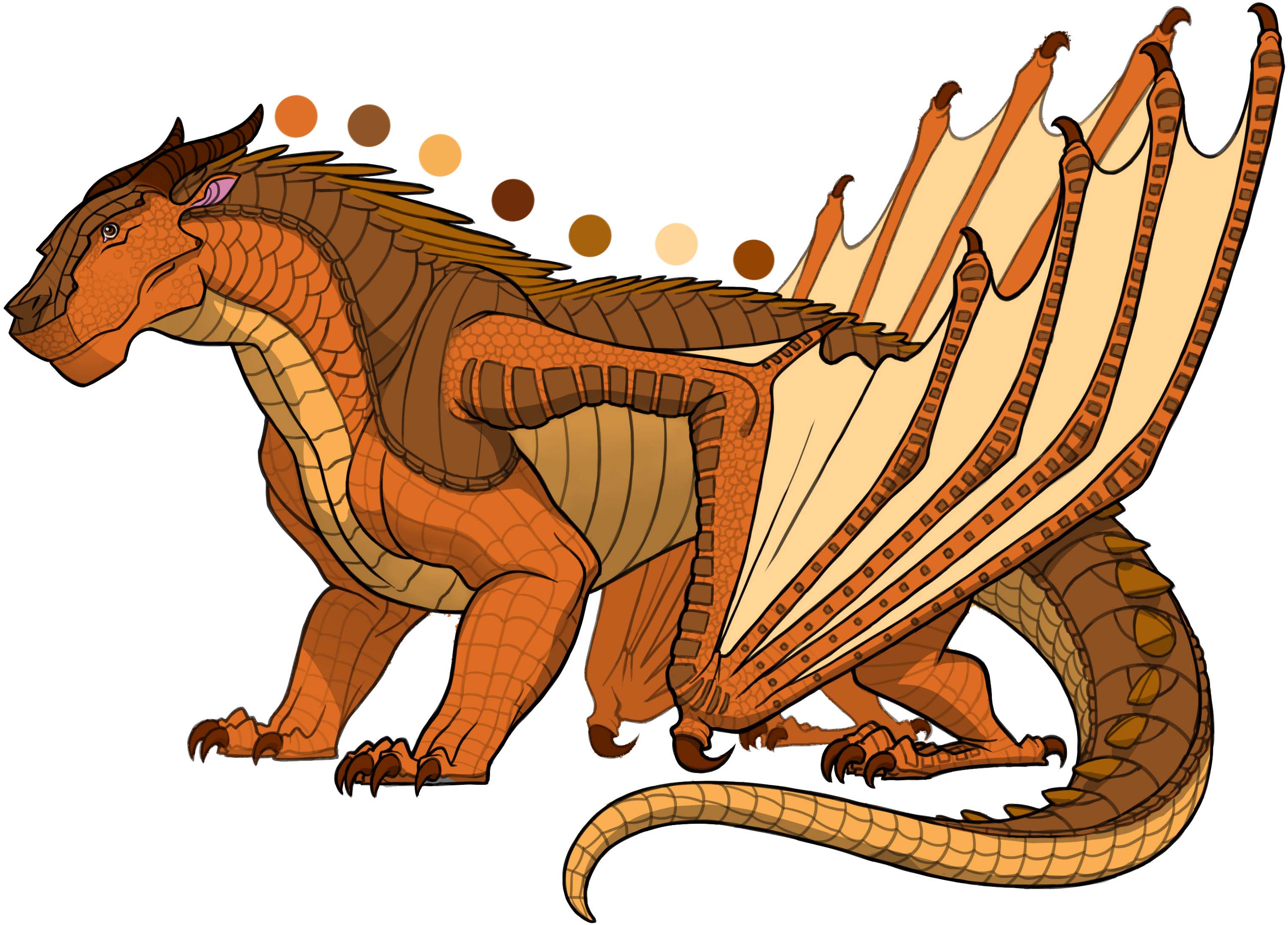 Brown Eyes Clipart Male - Wings Of Fire Mudwing (3040x2214), Png Download