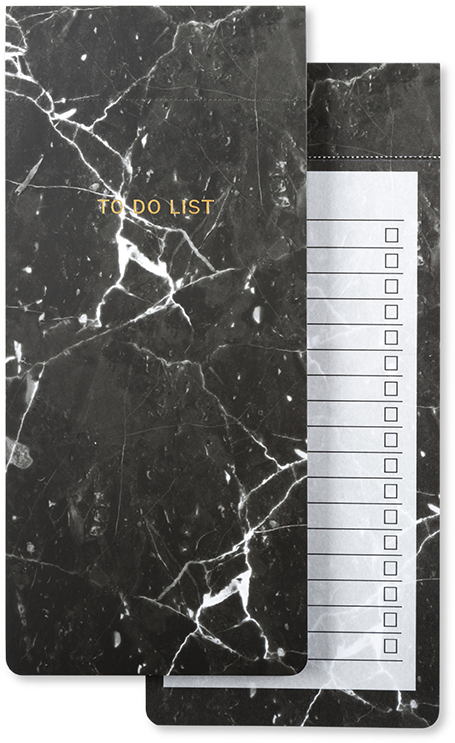 Go Stationery Marbleous Black To Do List - Black Marble (800x800), Png Download