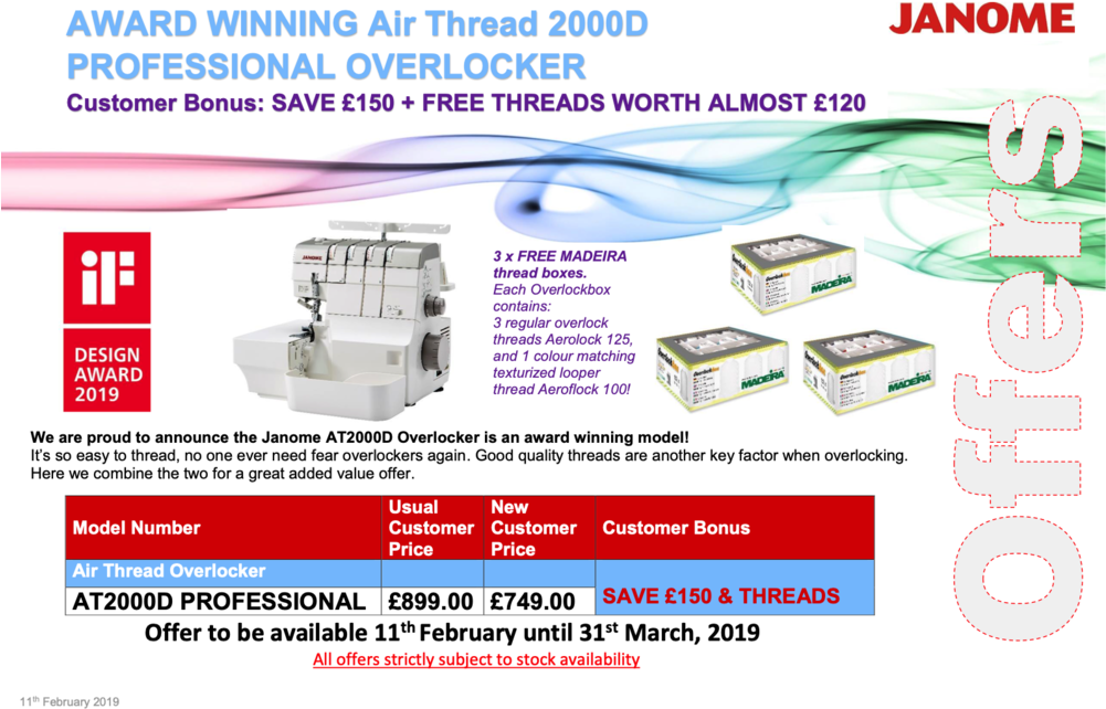 Airthread 200d - Janome (1000x707), Png Download