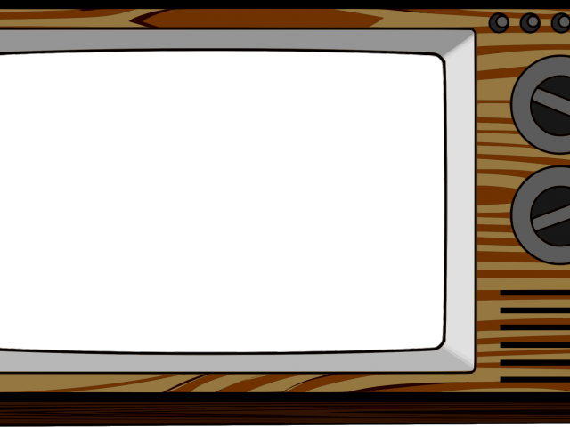 Old Tv Cliparts - Old Tv Set Drawing (640x480), Png Download