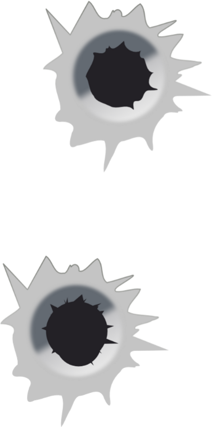 Bullethole Sticker - Bullet Holes Transparent (1024x1841), Png Download