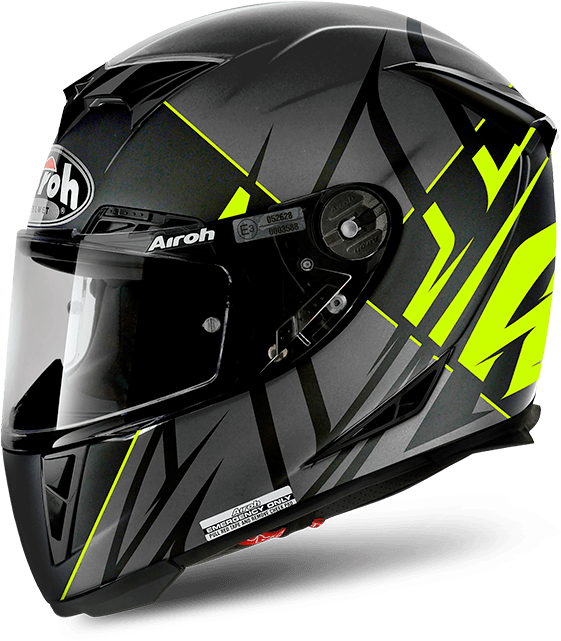 Airoh Terminator - Airoh Gp 500 Sectors Yellow (640x640), Png Download