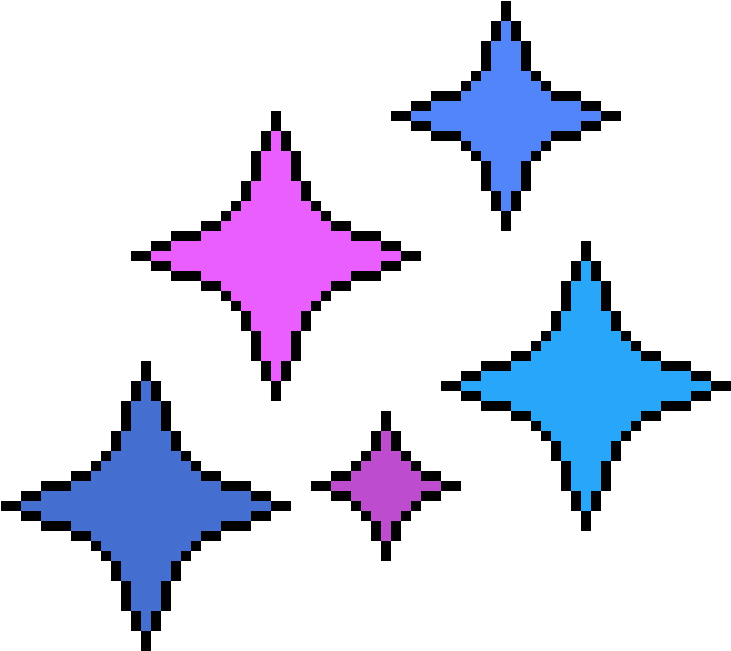 Sparkles - Png Pixel Art Sparkle (1000x900), Png Download