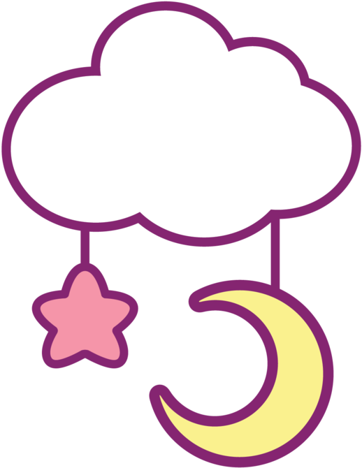 Night Mobile - Sleeping Unicorn (560x708), Png Download