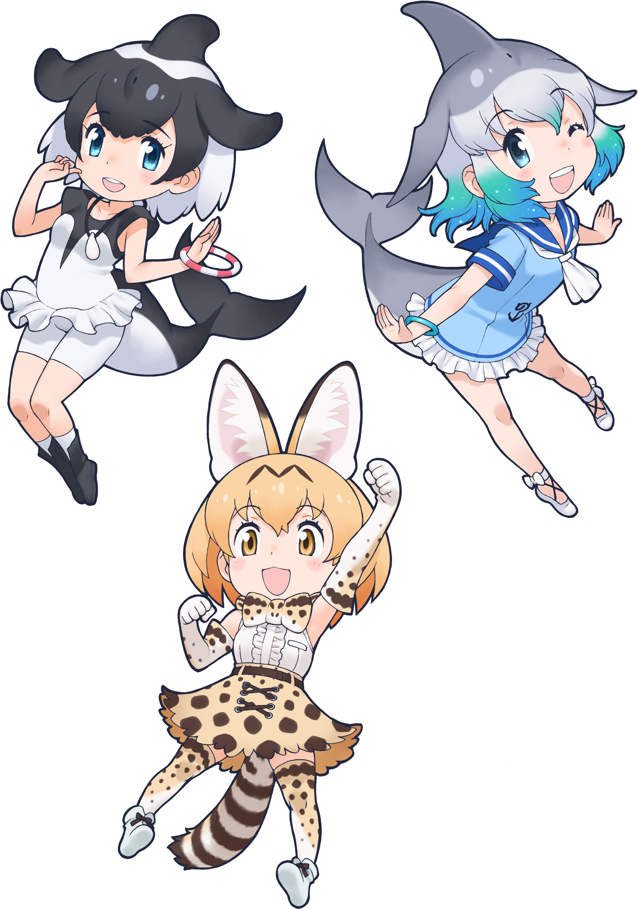 け もの フレンズ バンドウイルカ (2209x3077), Png Download