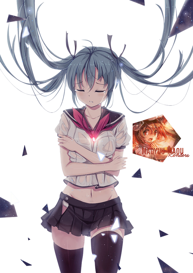 Render 46 By Maoyuu Maou Anime Guys, Hatsune Miku, - Crying Anime Girl Render (636x900), Png Download