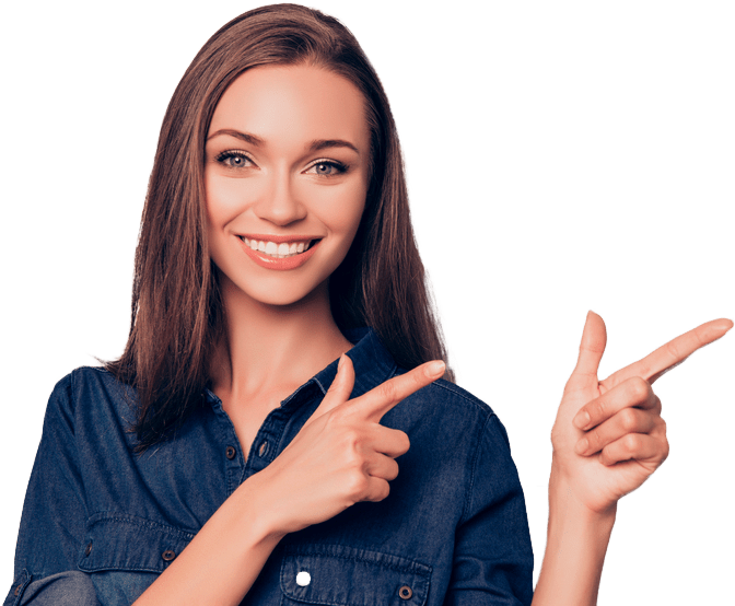 Girl Pointing - Girl (1000x667), Png Download