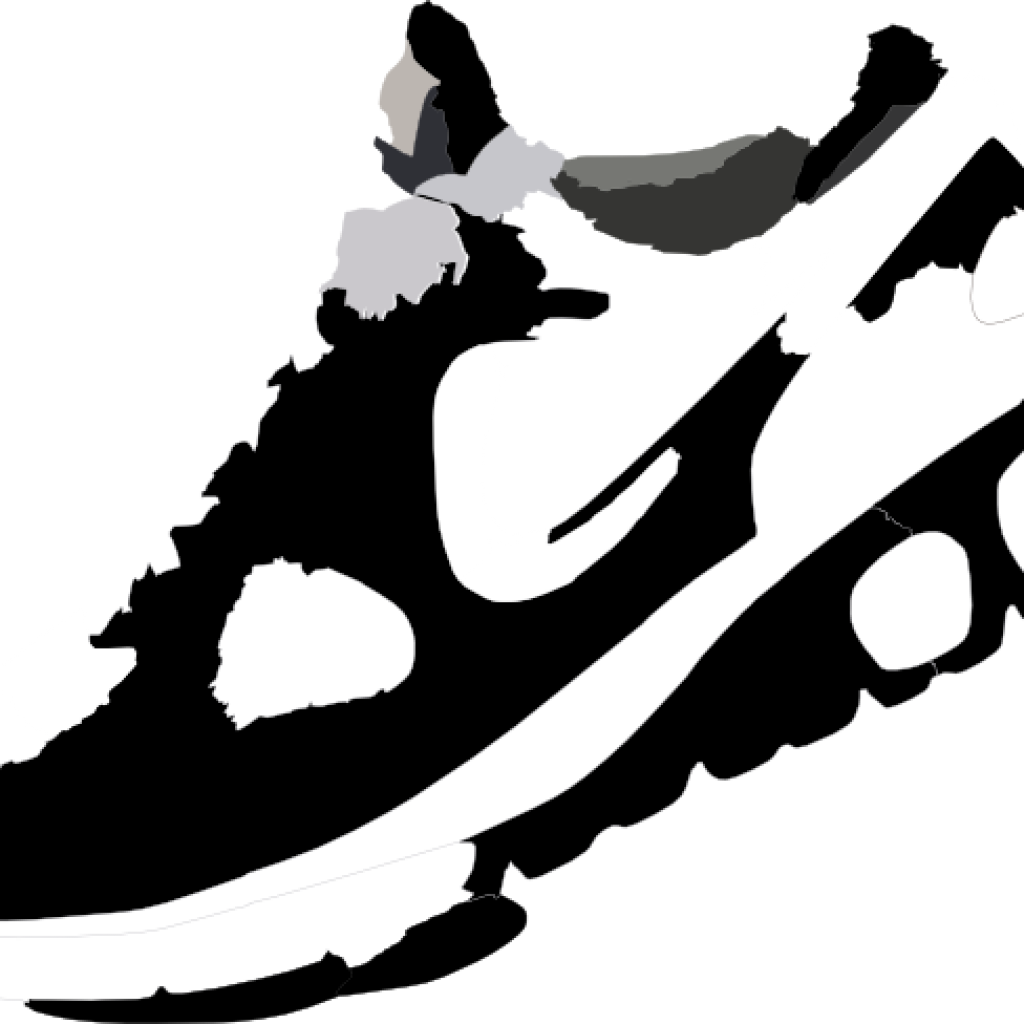Track Shoe Clip Art Running Shoes Clipart Clipart Panda - Running Shoes Vector Png (1024x1024), Png Download