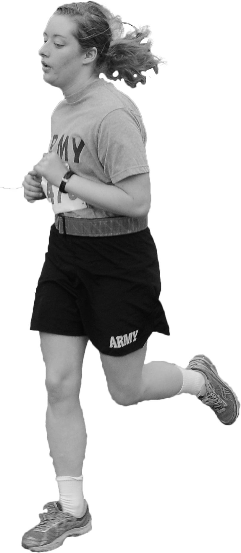 Girl Running Girl Runningbw - Long-distance Running (888x2016), Png Download