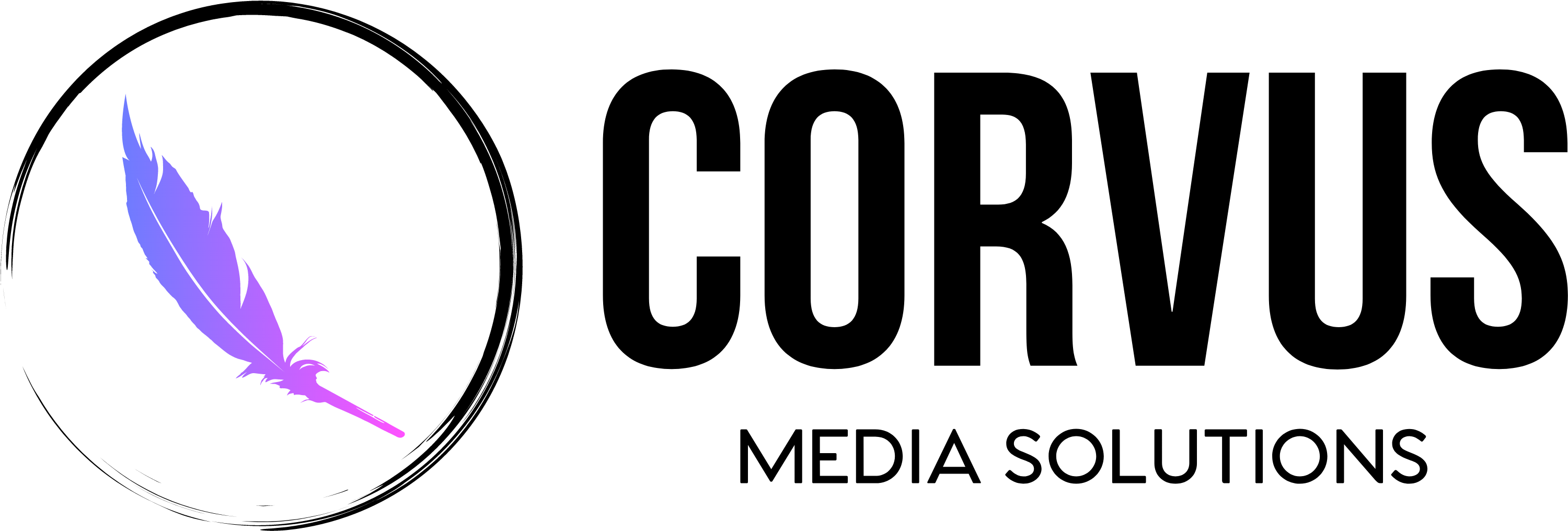 Corvus Media Solutions - Circle (3155x1170), Png Download