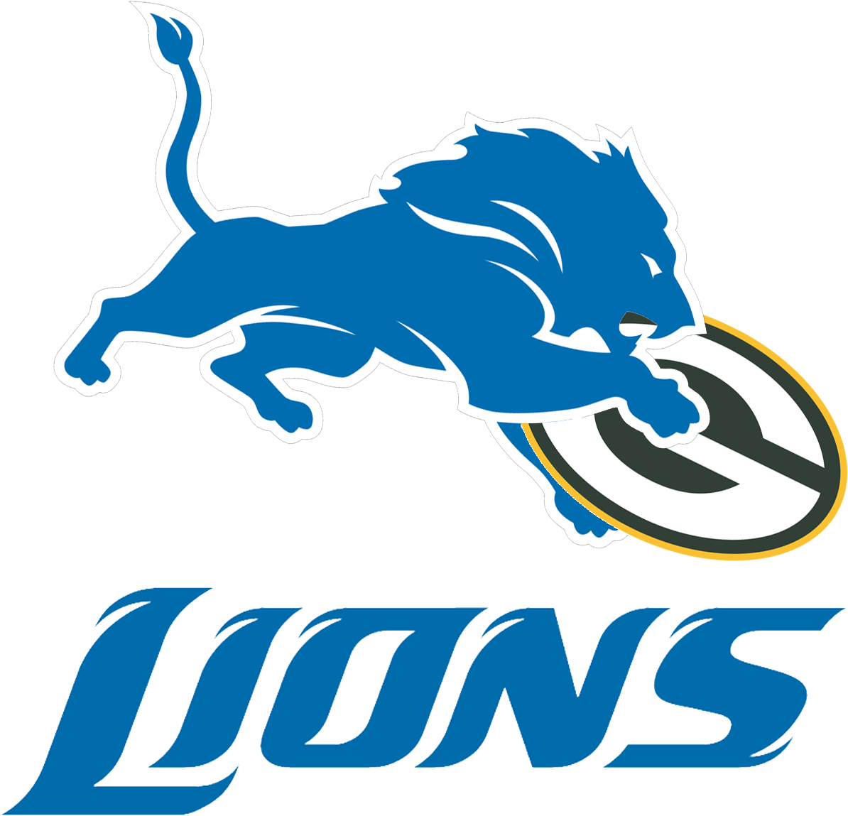 Lets Go Lions, Sweep The Pack 1 Day Left - Detroit Lions Logo Transparent (1200x1200), Png Download