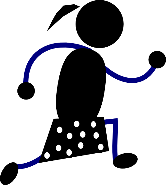 Running Girl Png (534x595), Png Download