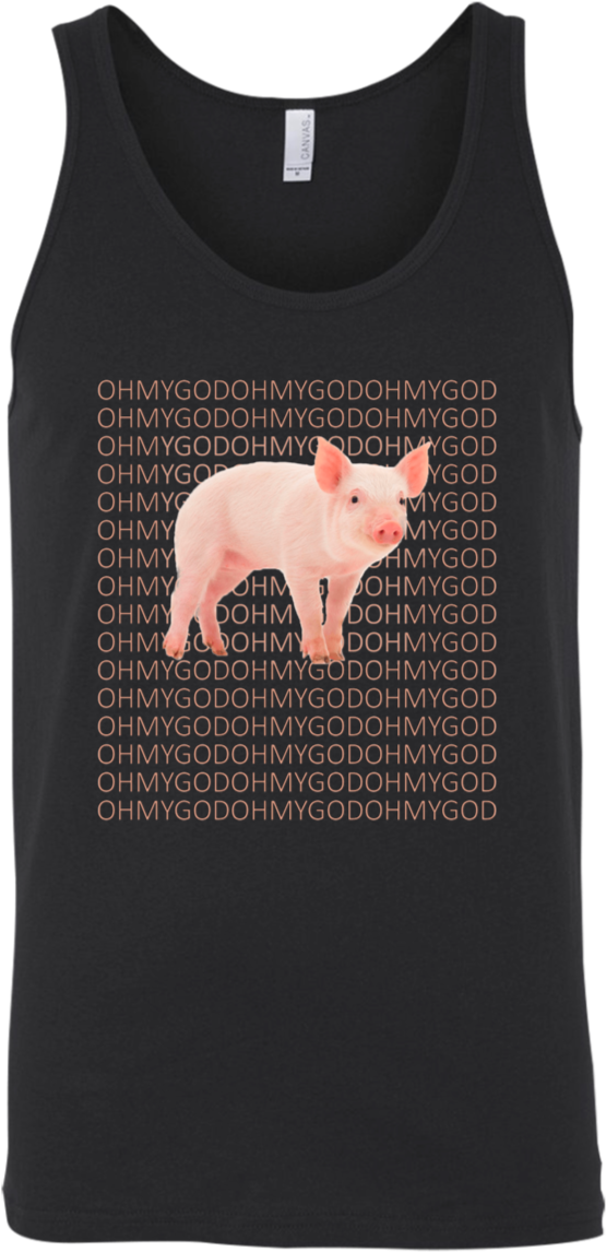 Oh My Piggy Funny Pig Shirt Unisex Tank - Rhinoceros (1155x1155), Png Download