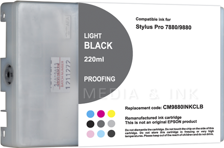 Colourmagic 220 Ml Light Black Ink Epson Pro 7880/9880 - Epson (800x600), Png Download