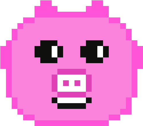 Cute Piggy - Angry Face Pixel Art (680x800), Png Download