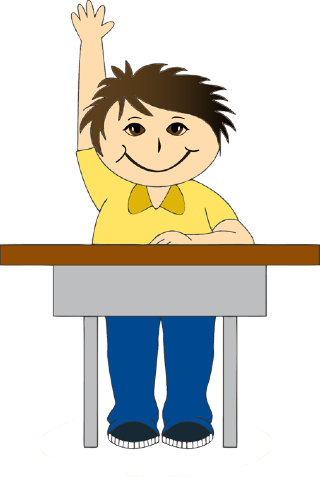 Clip Art Of A Boy At School Desk &169 Dixie Allan Clipart - Boy In School Clipart (640x954), Png Download