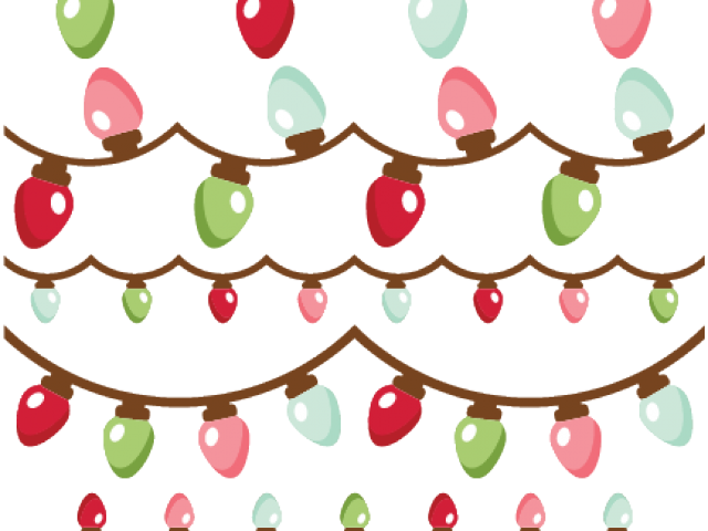 Christmas Lights Clipart Header - Christmas Lights (640x480), Png Download