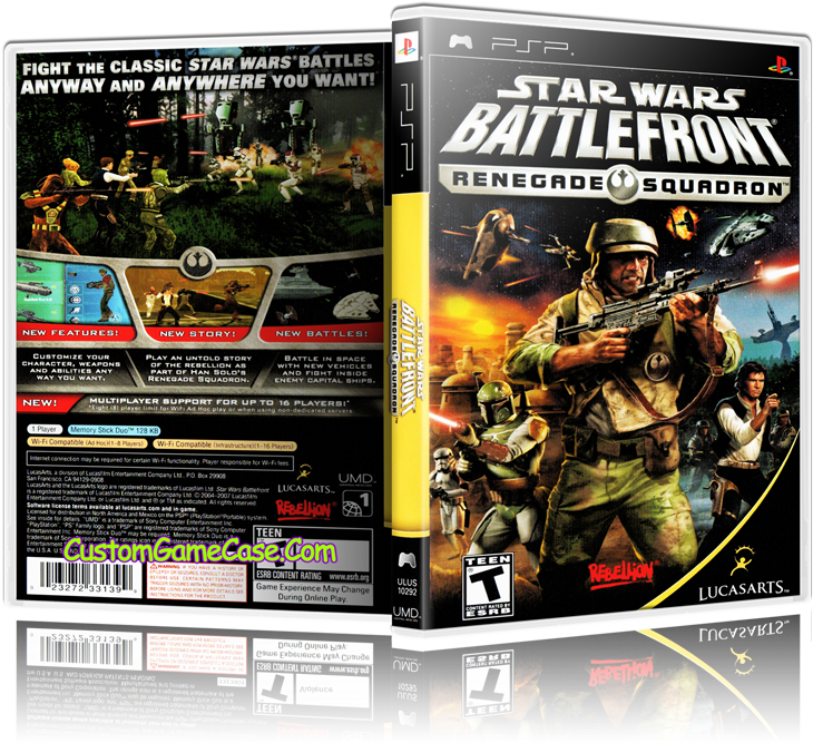 Star Wars Battlefront Renegade Squadron - Star Wars Battlefront Psp Covers (800x685), Png Download