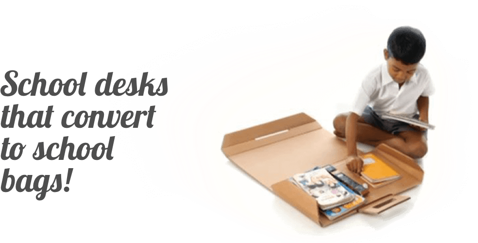 Helpdesk Is A Portable Desk And School Bag, Made Out - Sitting (984x500), Png Download