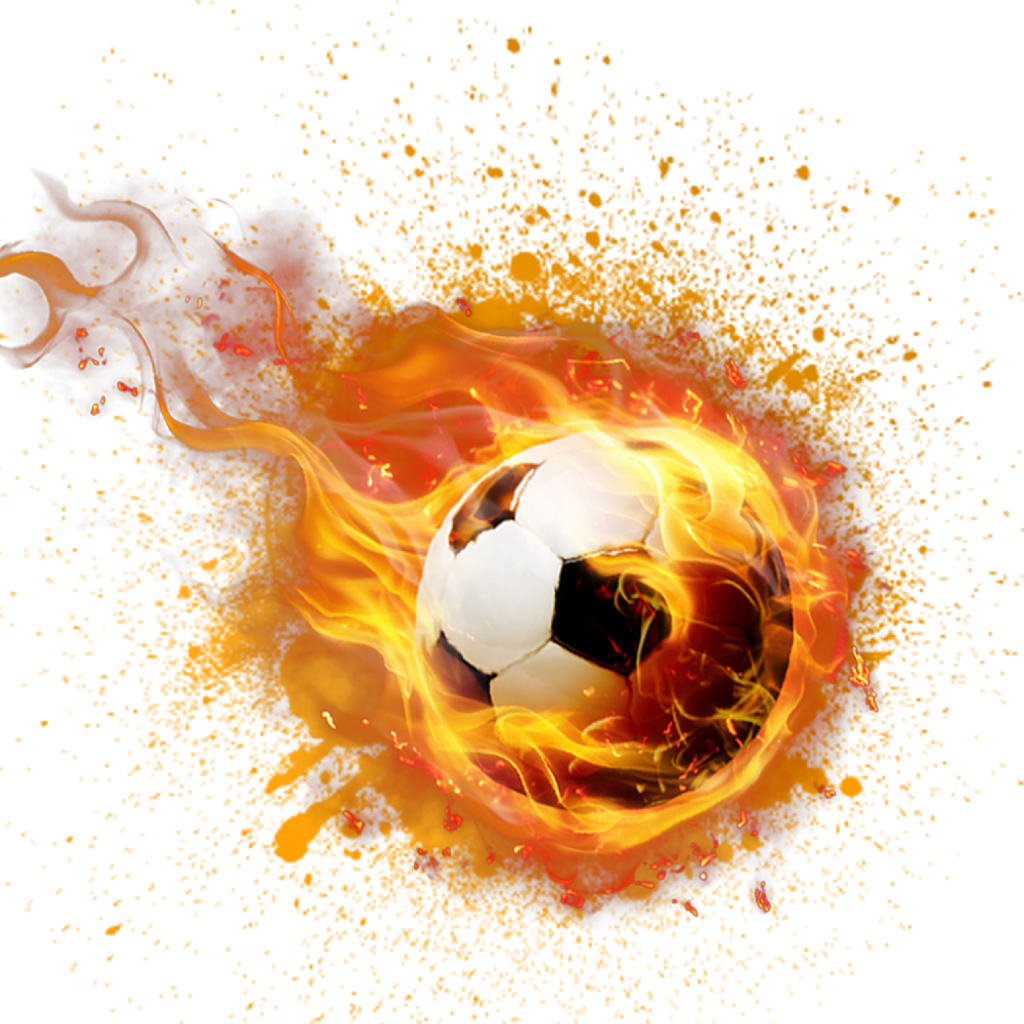 Football On Fire Png Download - Flying Soccer Ball Png (1024x1024), Png Download
