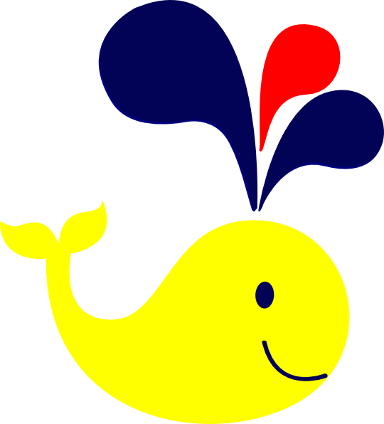 Cartoon Yellow Whale (540x596), Png Download