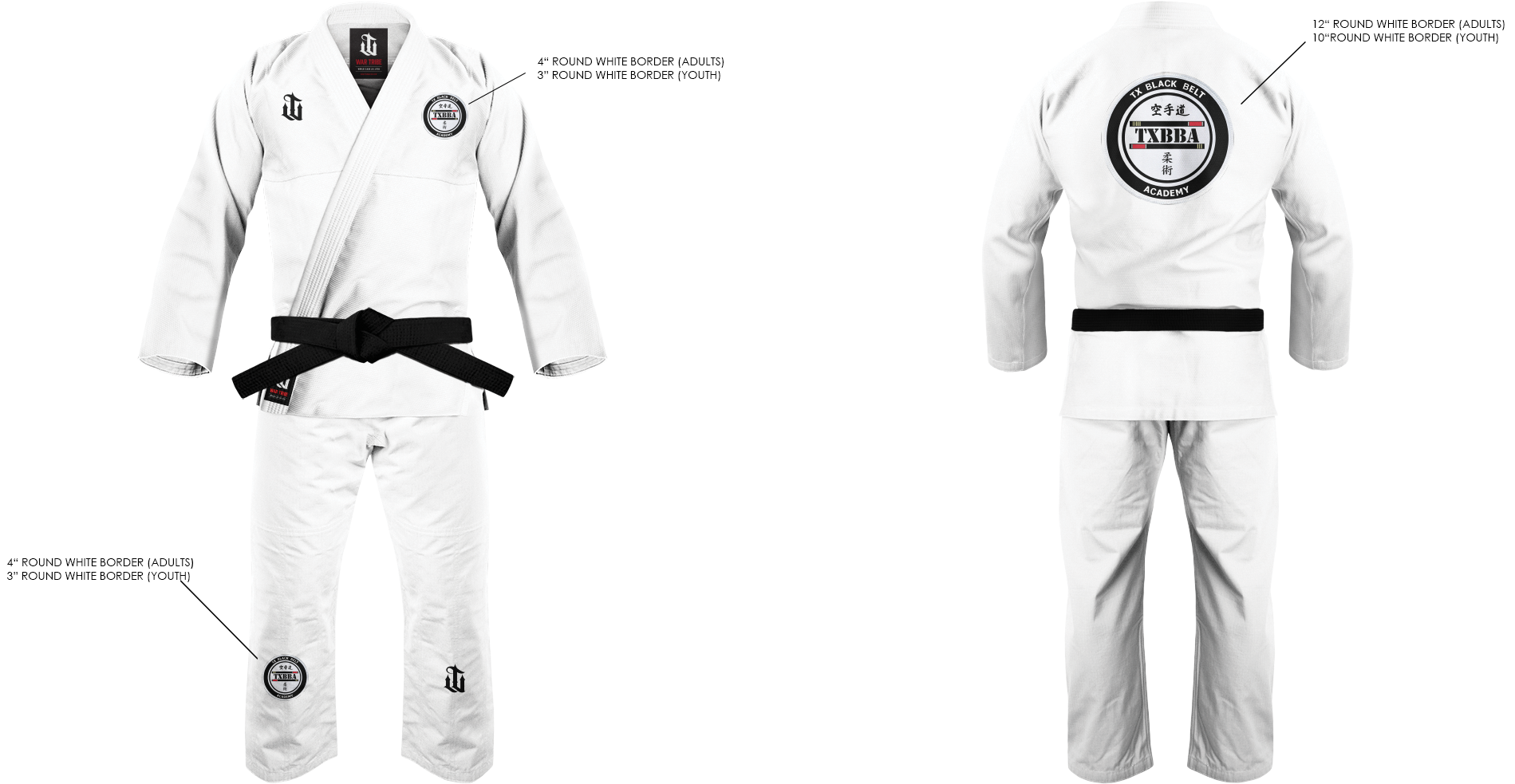 Tx Black Belt Academy Gi Package (2000x1000), Png Download