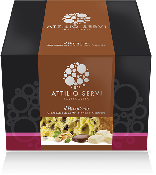 White Chocolate, Milk Chocolate And Cervia Salt Pistachios - Attilio Servi Panettoni (768x768), Png Download