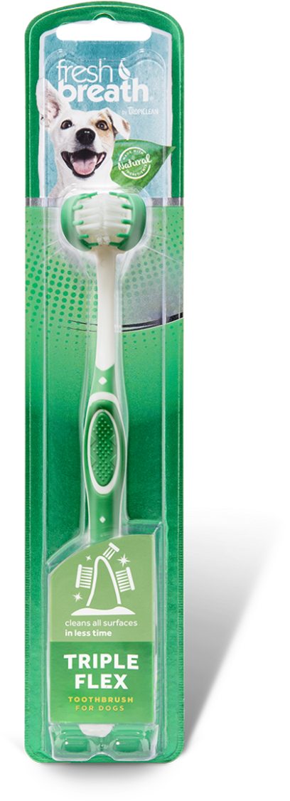 Rollover To Zoom - Tropiclean Fresh Breath Triple Flex Toothbrush For (800x1168), Png Download