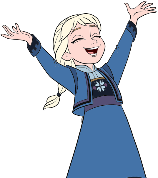 Young Elsa Young Elsa Young Anna - Cartoon (537x603), Png Download