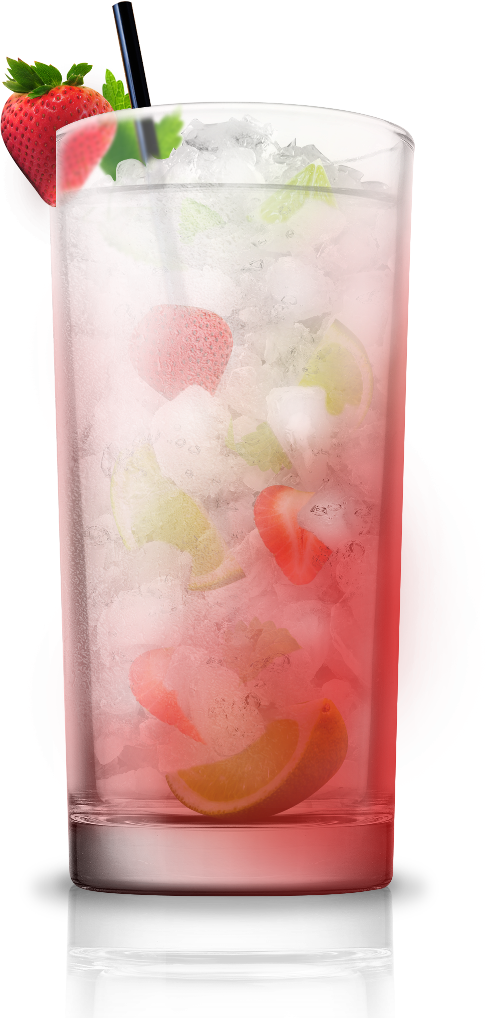 Strawberry Mojito - Strawberry Mojito Cocktail Png (1430x2574), Png Download