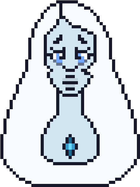 Blue Diamond - Pixel Art Head Base (530x660), Png Download
