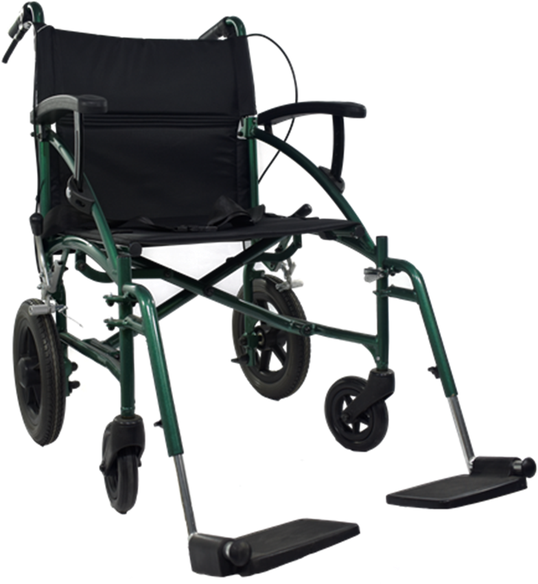 Aml Green Lightweight Transit Wheelchair - Wheelchair (904x904), Png Download