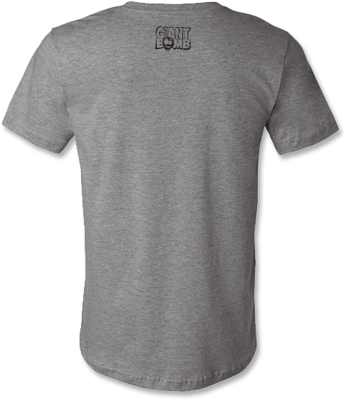 Giant Bomb Athletic T-shirt - Back Of Gray T Shirt (600x600), Png Download