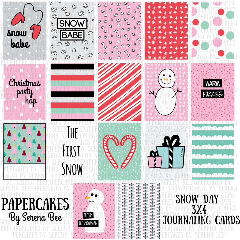 Snow Day Journaling Cards - Craft (1024x1023), Png Download