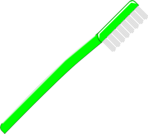 Toothbrush Vector Clip Art - Lime Green Line Png (600x542), Png Download