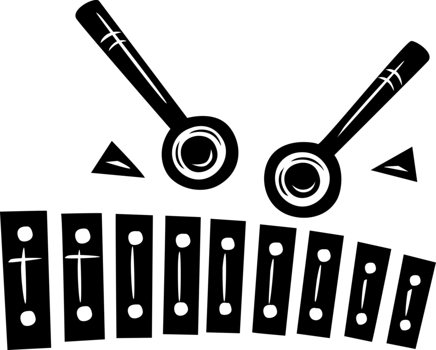 Vector Illustration Of Xylophone Chromatic Musical - Circle (871x700), Png Download
