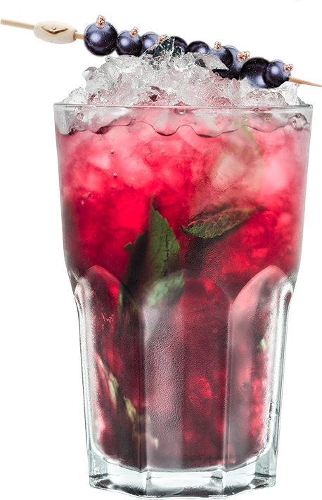 Cassis Mojito - Classic Cocktail (458x712), Png Download