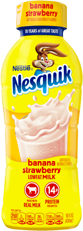Nesquik Banana Strawberry - Nesquik Chocolate Milk (750x750), Png Download