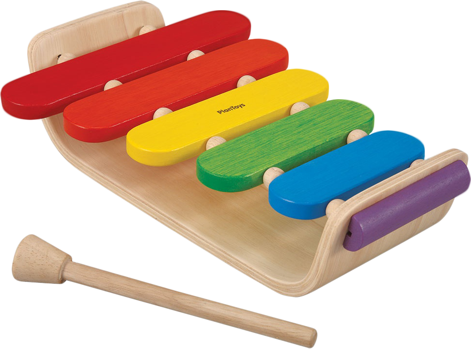 Plan Toys - Oval Xylophone - Cymbałki Dla Niemowląt (969x718), Png Download