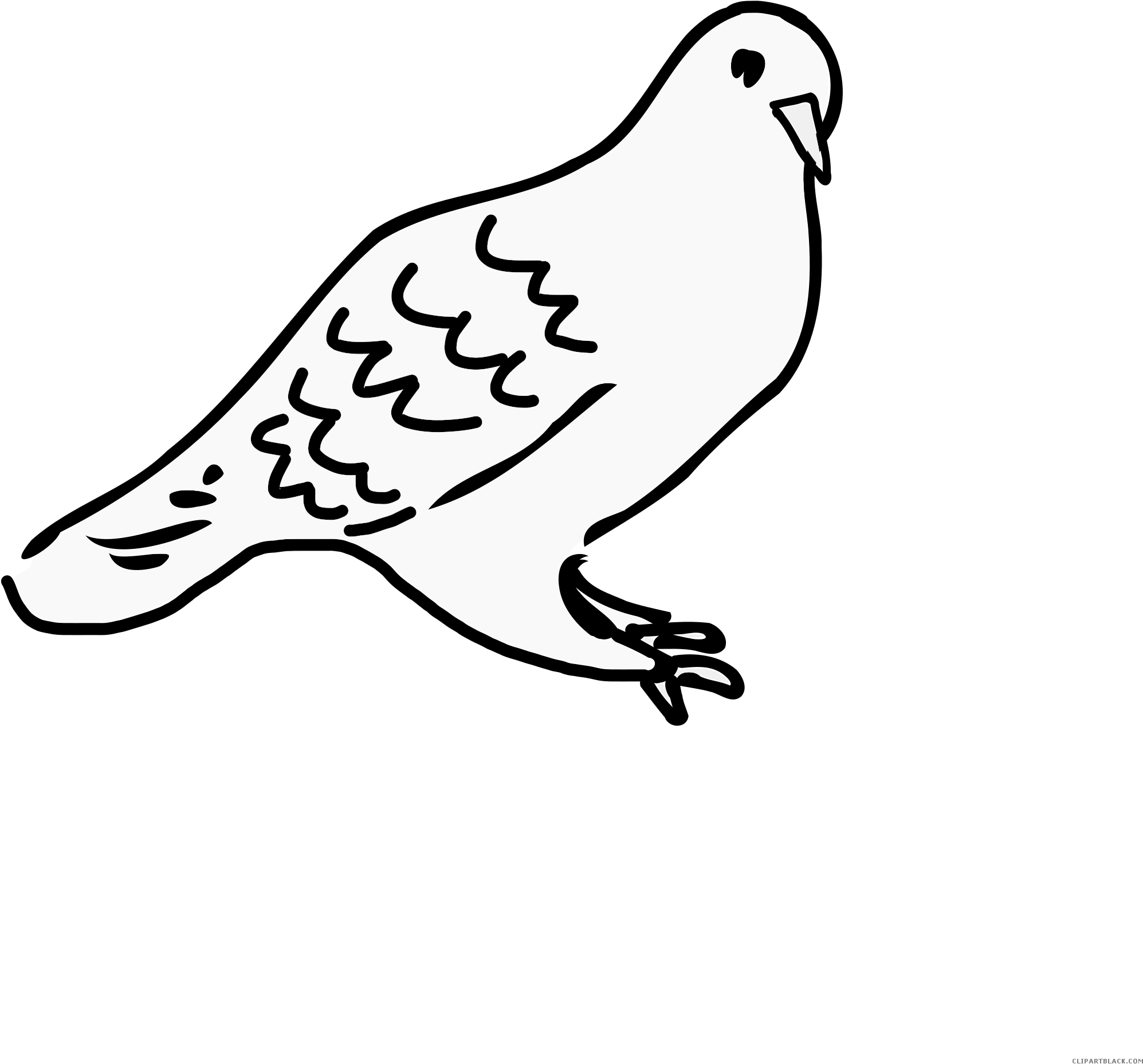 Love Doves Animal Free Black White Clipart Images Clipartblack - Clip Art (1995x1857), Png Download
