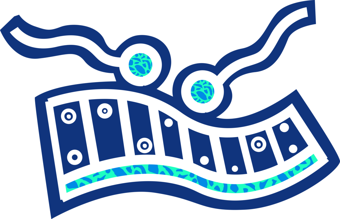Vector Illustration Of Xylophone Chromatic Musical (1087x700), Png Download