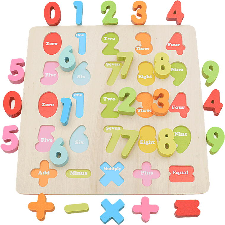 Little Master Children's Puzzles Wooden Kids Digital - Circle (800x800), Png Download