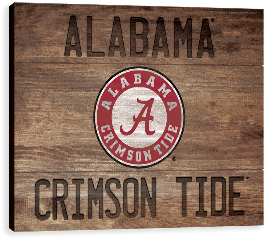 Alabama Crimson Tide Wood Burn - Alabama Crimson Tide (1000x1000), Png Download