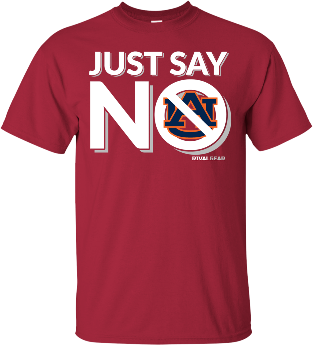 Alabama Crimson Tide Fan T-shirt, Just Say No - Active Shirt (1155x1155), Png Download