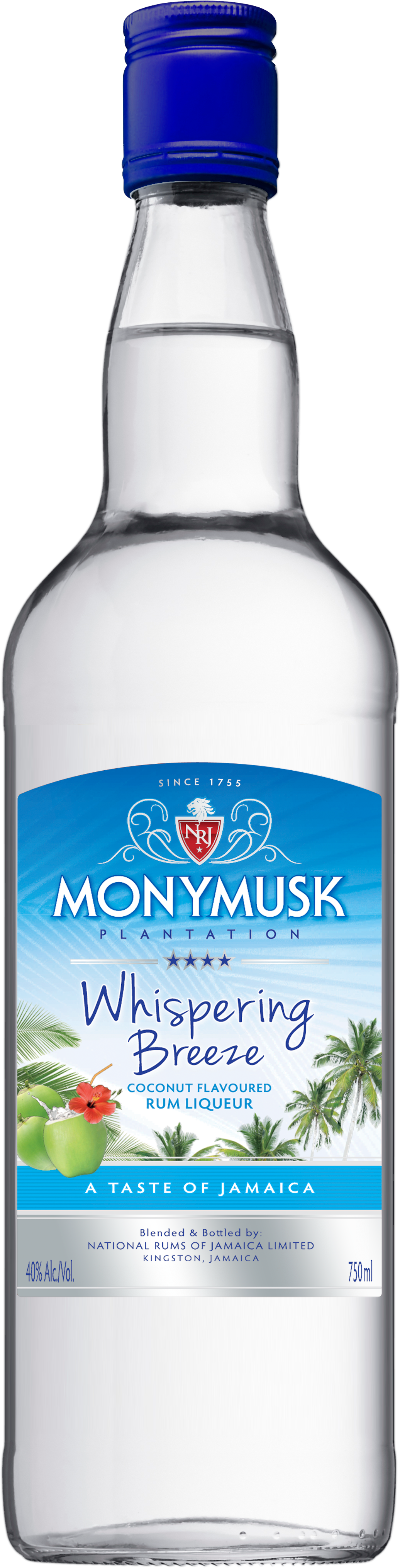 Download - Monymusk Whispering Breeze Rum (1104x4252), Png Download