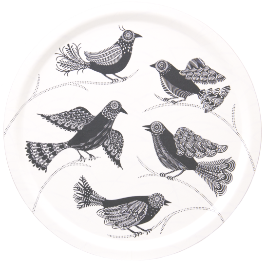 Doves, White- Tray Round - Plate (598x600), Png Download